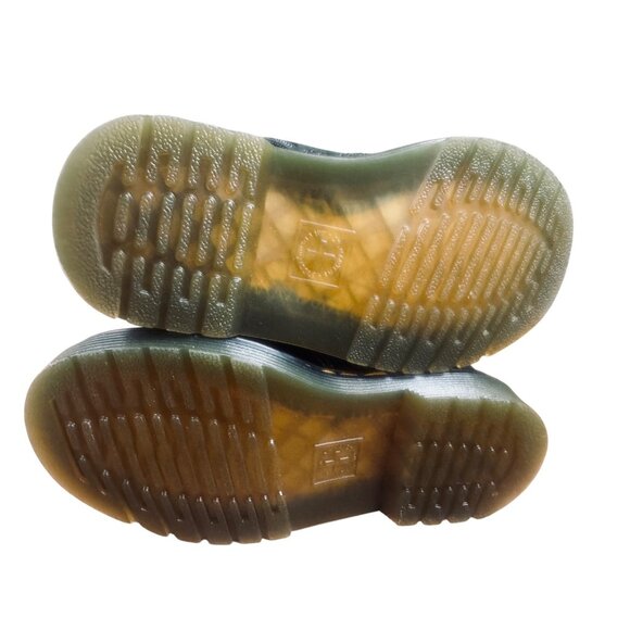 Dr. Martens 1460T -SIZE 8 Kids Unisex Black Combat Side Zipper Boots - Picture 8 of 9